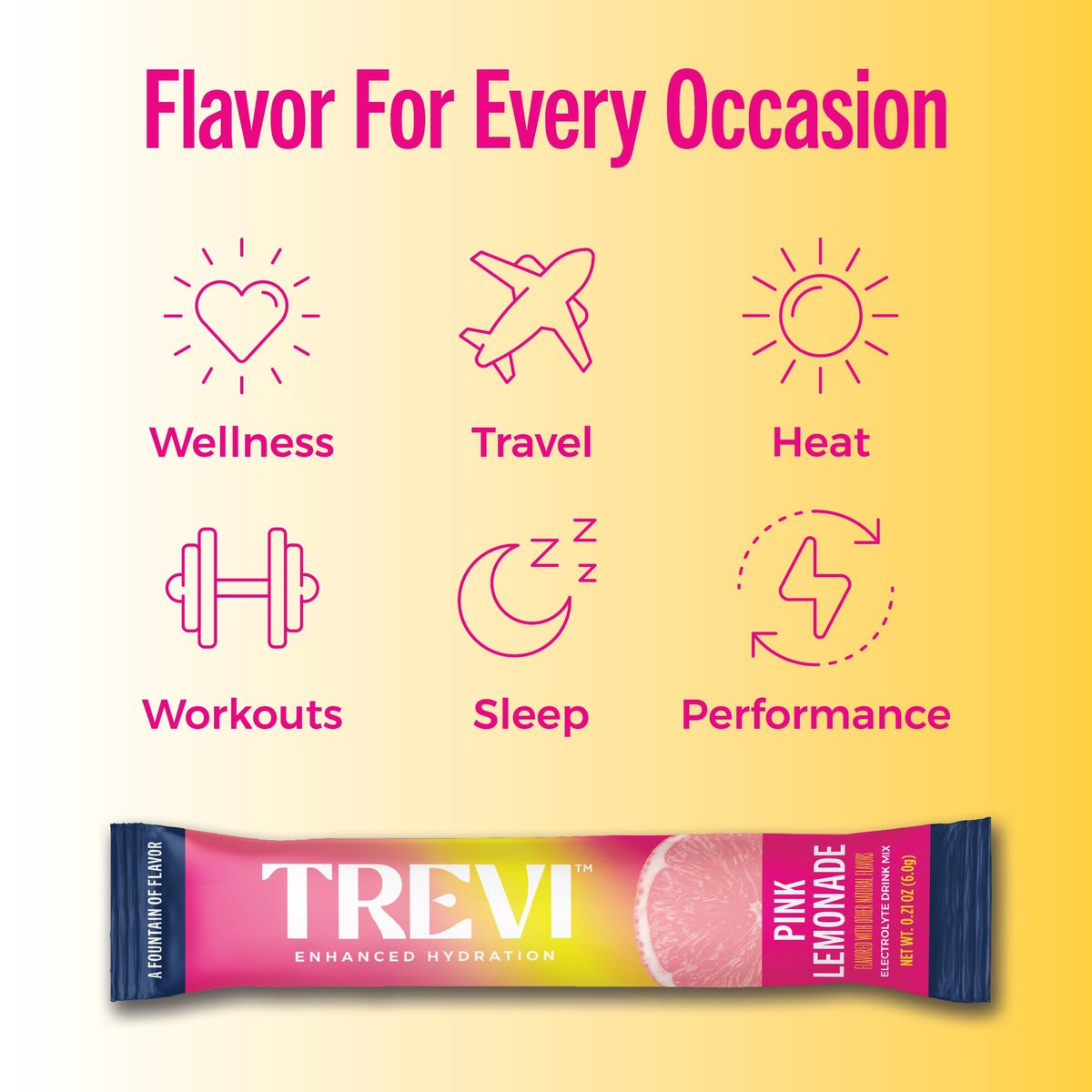 TREVI™ Everyday Sugar Free Electrolytes – Hydration Pulverbeutel – Pink Lemonade – 28 Portionen