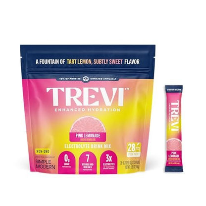 TREVI™ Everyday Sugar Free Electrolytes – Hydration Pulverbeutel – Pink Lemonade – 28 Portionen