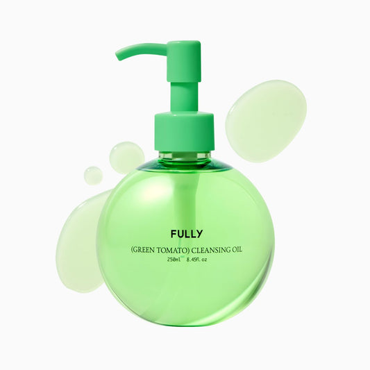 FULLY Green Tomato Pore Cleansing Oil – Tägliches Öl-Reinigungsmittel mit BHA & grüner Tomate für Make-up-Entfernung, Talgkontrolle, Mitesserentfernung für empfindliche Haut, vegane koreanische Hautpflege, 250 ml