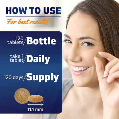 Vitamatic Eisenpräparat mit Ferrofumarat 325 mg + Vitamin C 100 mg – Hochdosiertes Eisen (104 mg elementares Eisen) – Magenfreundlich, 120 überzogene Tabletten, Hergestellt in den USA
