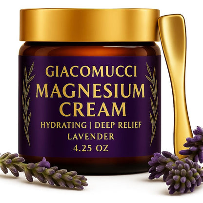 Magnesium Creme für nächtliche Erholung – Magnesiumchlorid Körperbalsam – Schnell einziehende Lotion für Beine, Arme & Brust – Schlafunterstützung & Wellness – Sicher für Kinder – Lavendel