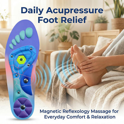 Orthopädische Akupressur-Einlegesohlen für Damen & Herren, Reflexzonen-Massage-Fußbetten zur Schmerzlinderung, bequemer Halt für den täglichen Gebrauch (Neu Rosa, S (Herren 4-7 / Damen 5-8))