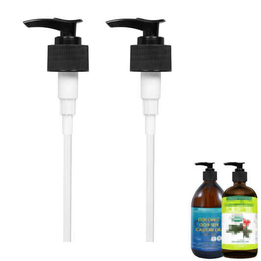 2er-Pack Pumpe für Rizinusöl, kompatibel mit Queen of The Thrones, Heritage Store und Rejuve Naturals, 16oz Flaschen