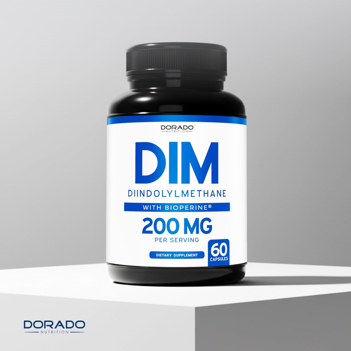 DIM Supplement für Frauen & Männer (Diindolylmethan Östrogenblocker, Hormonelle Aknebehandlung, Hormonbalance) - 200 mg pro Portion, Vegan, Glutenfrei, USA-Herstellung (60 Kapseln)