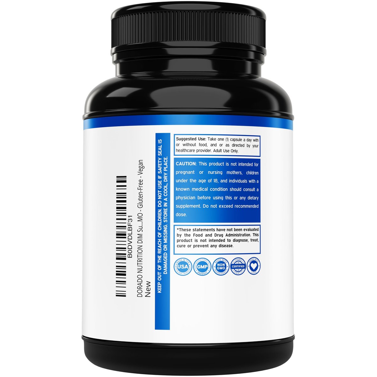 DIM Supplement für Frauen & Männer (Diindolylmethan Östrogenblocker, Hormonelle Aknebehandlung, Hormonbalance) - 200 mg pro Portion, Vegan, Glutenfrei, USA-Herstellung (60 Kapseln)