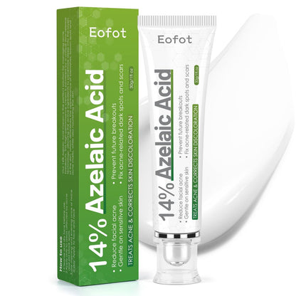 Eofot 14% Azelainsäure Akne Creme – Verbessert das Erscheinungsbild von Akne, 30 ml
