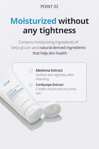 A.T.O.M.Y Evening Care Foam Cleanser, feuchtigkeitsspendendes Gesichtswaschmittel mit natürlichen Extrakten, 150 ml