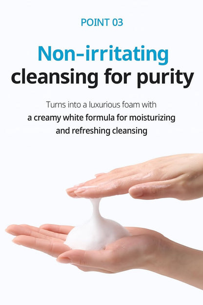 A.T.O.M.Y Evening Care Foam Cleanser, feuchtigkeitsspendendes Gesichtswaschmittel mit natürlichen Extrakten, 150 ml