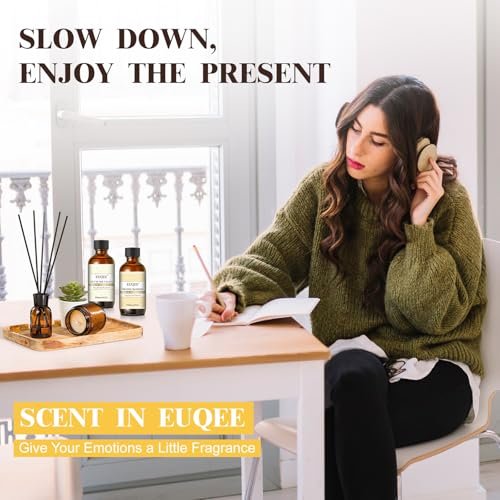 EUQEE Lederduftöl – 60 ml / 2,02 Fl Oz – Essentielles Parfümöl für Diffuser, Kerzenherstellung, DIY-Seife mit Glaspipette