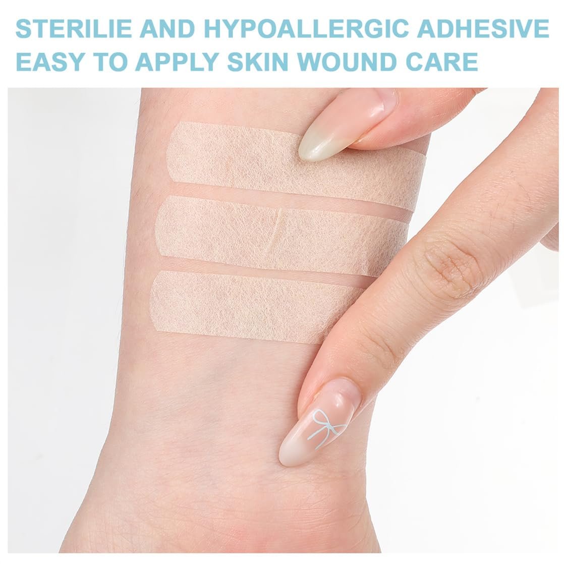 Wundverschlussstreifen 24 Stück Steri Skin Closures - Atmungsaktive Wundpflaster, Nahtfreie Wundreparatur, 12x100 mm