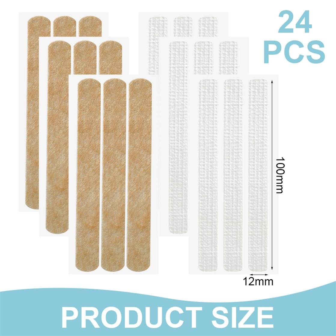 Wundverschlussstreifen 24 Stück Steri Skin Closures - Atmungsaktive Wundpflaster, Nahtfreie Wundreparatur, 12x100 mm