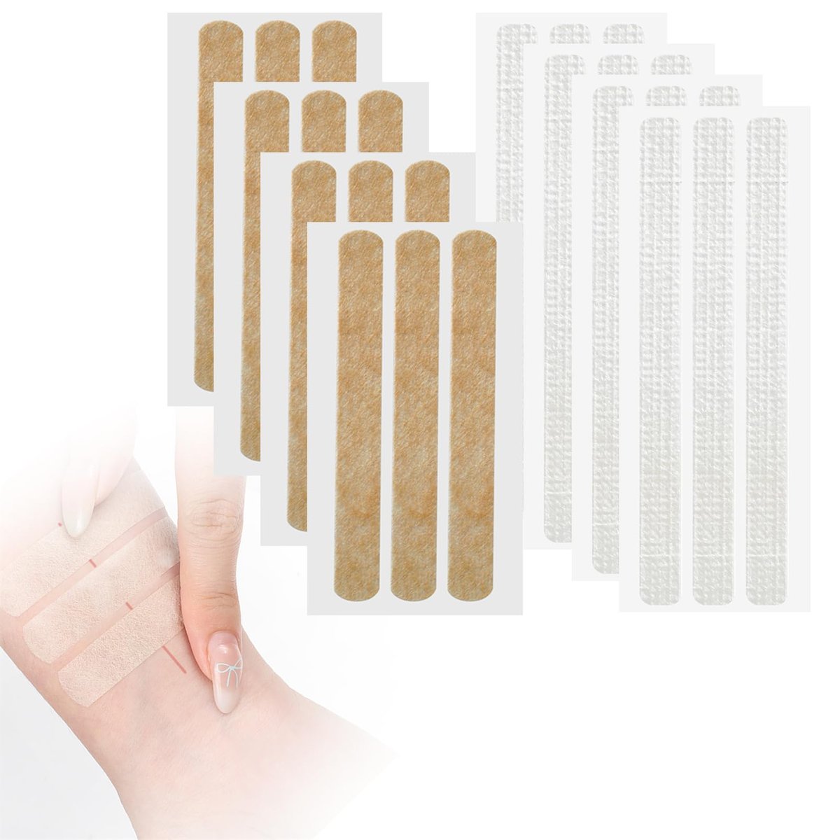 Wundverschlussstreifen 24 Stück Steri Skin Closures - Atmungsaktive Wundpflaster, Nahtfreie Wundreparatur, 12x100 mm