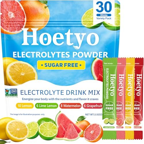 Elektrolyt-Pulver-Päckchen – Zuckerfreies Elektrolyt-Getränkepulver – 30 Sticks für schnelle Flüssigkeitszufuhr bei Sport & Dehydrierung – Sommergeschmack-Variationen, Keto-freundlich, vegan, Non-GMO