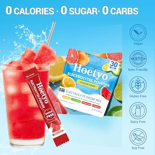 Elektrolyt-Pulver-Päckchen – Zuckerfreies Elektrolyt-Getränkepulver – 30 Sticks für schnelle Flüssigkeitszufuhr bei Sport & Dehydrierung – Sommergeschmack-Variationen, Keto-freundlich, vegan, Non-GMO