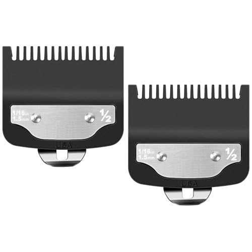 Ersatz für 1/2 Wahl Clipper Guards Set, 1,5 mm Metall Haarschneidekamm-Aufsätze für professionelle Stylisten und Friseure (2er-Pack)