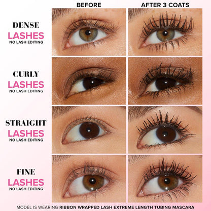 Too Faced Storybook Lashes Travel Size Mascara Set | Better Than Sex + Ribbon Wrapped Lash Tubing Mini Mascara Geschenkset