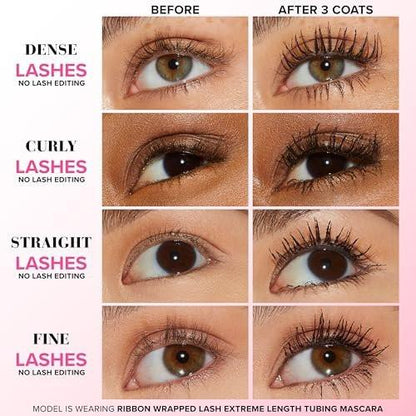 Too Faced Storybook Lashes Travel Size Mascara Set | Better Than Sex + Ribbon Wrapped Lash Tubing Mini Mascara Geschenkset