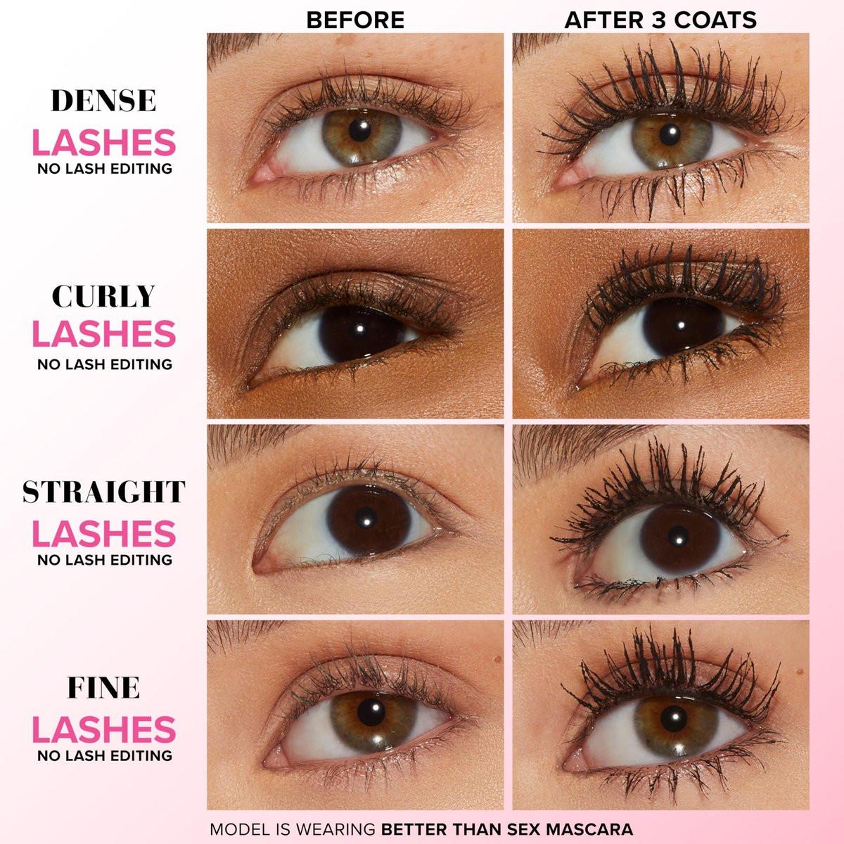 Too Faced Storybook Lashes Travel Size Mascara Set | Better Than Sex + Ribbon Wrapped Lash Tubing Mini Mascara Geschenkset