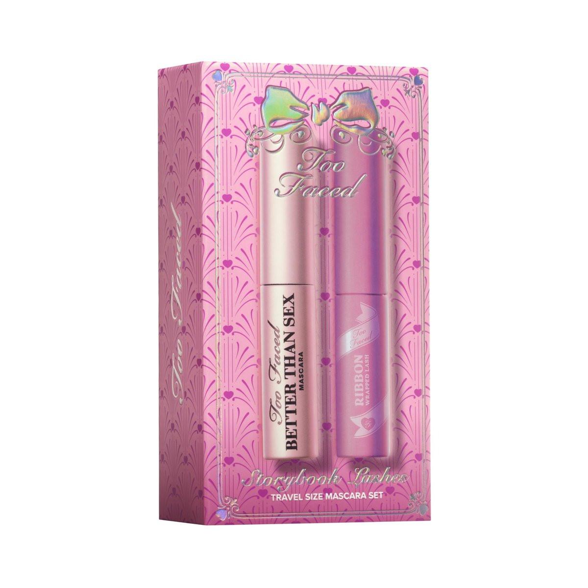 Too Faced Storybook Lashes Travel Size Mascara Set | Better Than Sex + Ribbon Wrapped Lash Tubing Mini Mascara Geschenkset