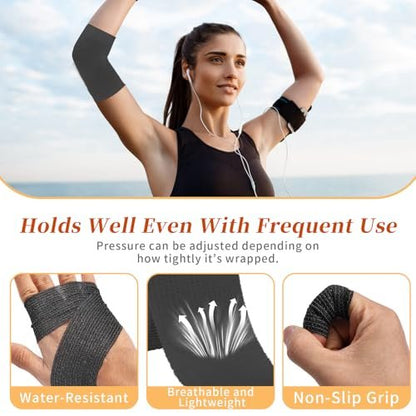 Frontline 24er Pack Selbstklebende Bandage 2" x 5 Yards – Elastisches Klebeband für Sport, Tattoo & Erste Hilfe (Mehrfarbig)