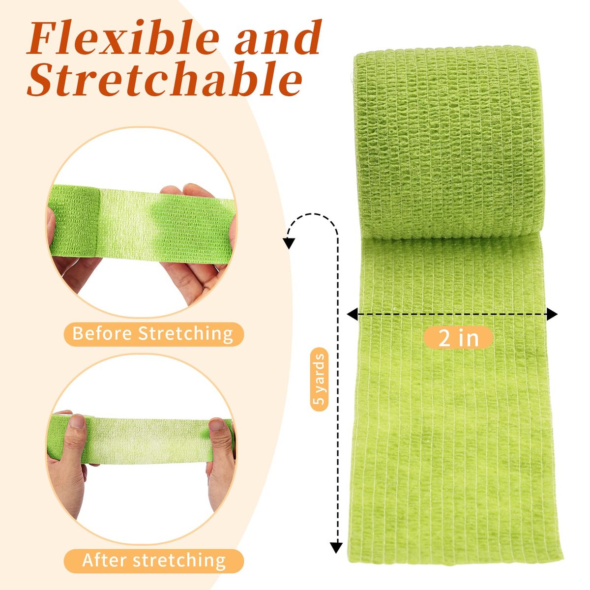 Frontline 24er Pack Selbstklebende Bandage 2" x 5 Yards – Elastisches Klebeband für Sport, Tattoo & Erste Hilfe (Mehrfarbig)