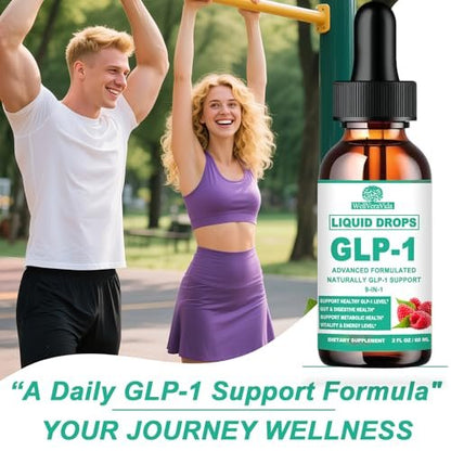 GLP-1 Nahrungsergänzung Tropfen | 9-in-1 Premium GLP1 Boost mit Berberin, Ceylon-Zimt, Grüntee-Extrakt Eriocitrin, Natürliche GLP-1 Unterstützung für Stoffwechsel und Verdauung | Himbeere, Zuckerfrei
