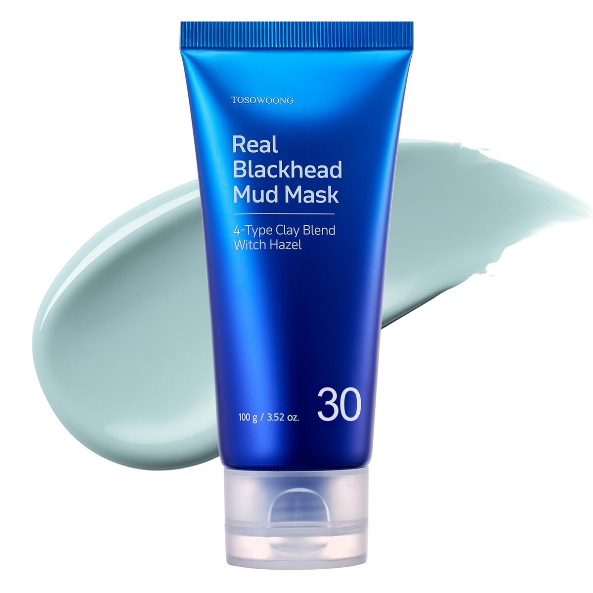 TOSOWOONG Echte Blackhead Schlamm-Maske, Gesichts- & Nasen-Porenreinigende Tonerde - Koreanische Schlamm-Maske, Porenverfeinernd, Tiefenreiniger, Kühlende & Schnelltrocknende Formel, Ölkontrolle, 100 g / 3,52 oz.