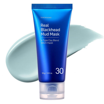 TOSOWOONG Echte Blackhead Schlamm-Maske, Gesichts- & Nasen-Porenreinigende Tonerde - Koreanische Schlamm-Maske, Porenverfeinernd, Tiefenreiniger, Kühlende & Schnelltrocknende Formel, Ölkontrolle, 100 g / 3,52 oz.