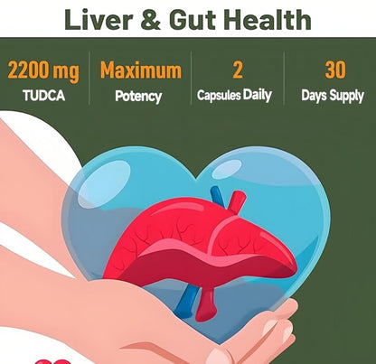 RimTuku 2200 mg TUDCA Supplement mit Mariendistel – 12-in-1 Leberunterstützung, Gallensalze für Leberreinigung & Entgiftung, Unterstützung von Gallenfluss & Gallenblase – 60 Kapseln