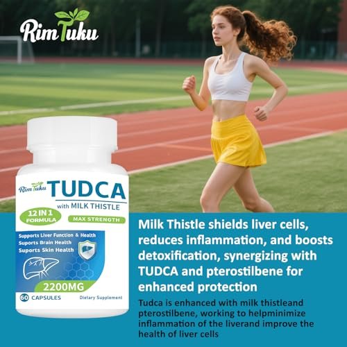 RimTuku 2200 mg TUDCA Supplement mit Mariendistel – 12-in-1 Leberunterstützung, Gallensalze für Leberreinigung & Entgiftung, Unterstützung von Gallenfluss & Gallenblase – 60 Kapseln