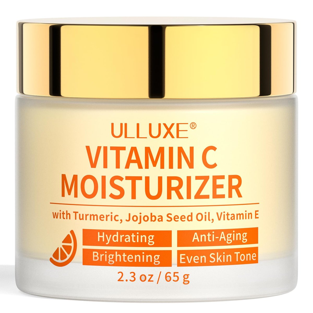 Ulluxe Vitamin C Gesichtscreme mit Kurkuma – Aufhellende & Anti-Aging Feuchtigkeitscreme gegen dunkle Flecken, Falten & ungleichmäßigen Hautton – mit Niacinamid & Squalan für alle Hauttypen, 65 ml