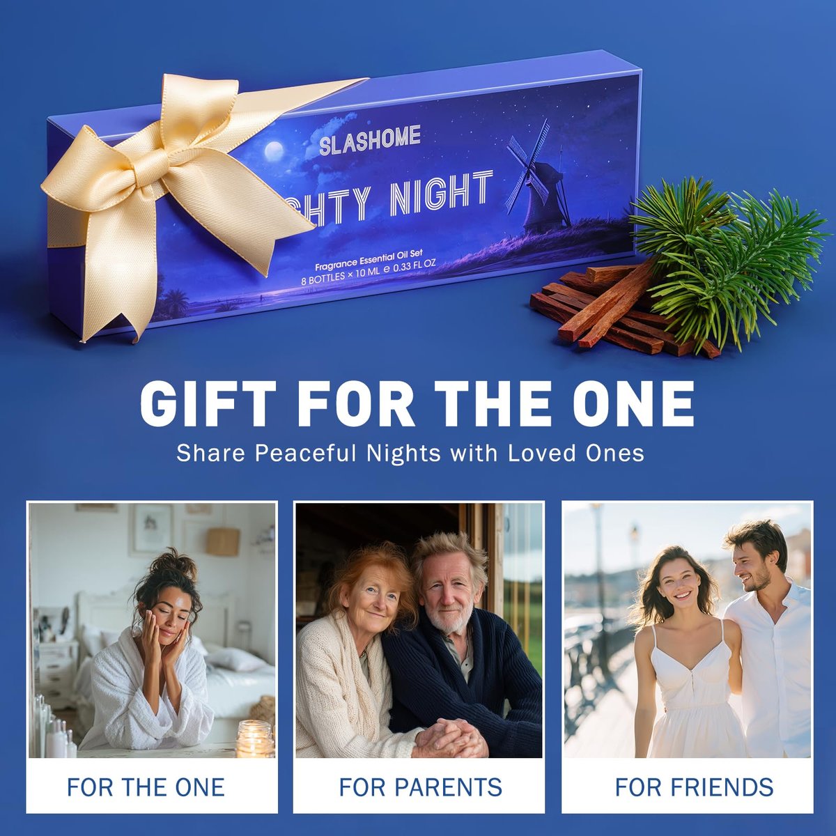 8er-Pack Schlaf-Essenzöle für Diffuser – Aromatherapie-Ölset für Ruhe & Entspannung, Geschenk für Frauen und Männer