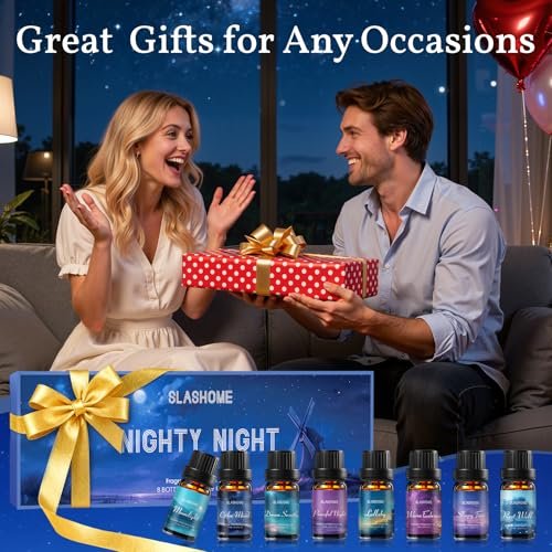 8er-Pack Schlaf-Essenzöle für Diffuser – Aromatherapie-Ölset für Ruhe & Entspannung, Geschenk für Frauen und Männer