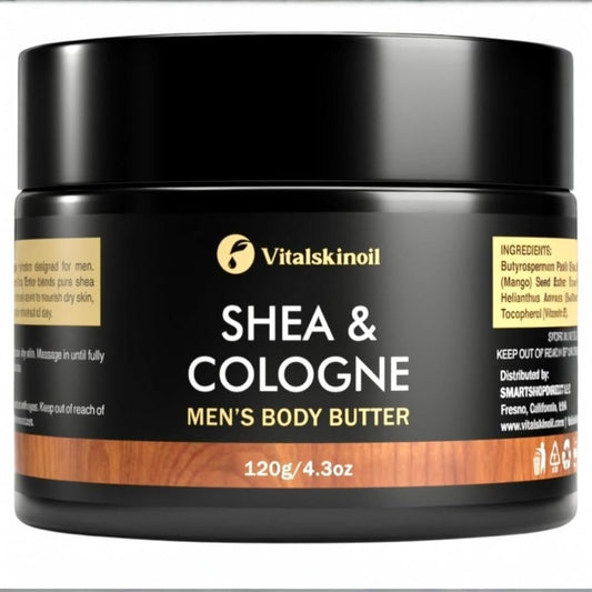 Body Butter für Männer – Shea & Cologne Duftende Körpercreme für alle Hauttypen