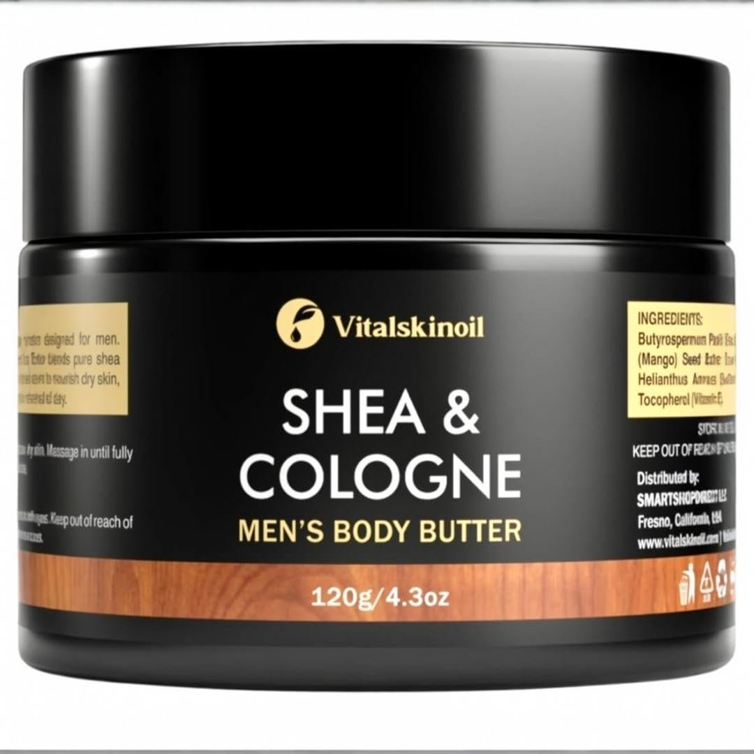 Body Butter für Männer – Shea & Cologne Duftende Körpercreme für alle Hauttypen