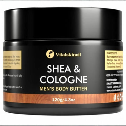 Body Butter für Männer – Shea & Cologne Duftende Körpercreme für alle Hauttypen