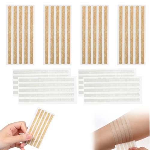 CXWLTT Sterile Wundverschlussstreifen 40 Stück 1/4" x 4" - Hautfreundliche Wundnaht für kleine Schnittwunden