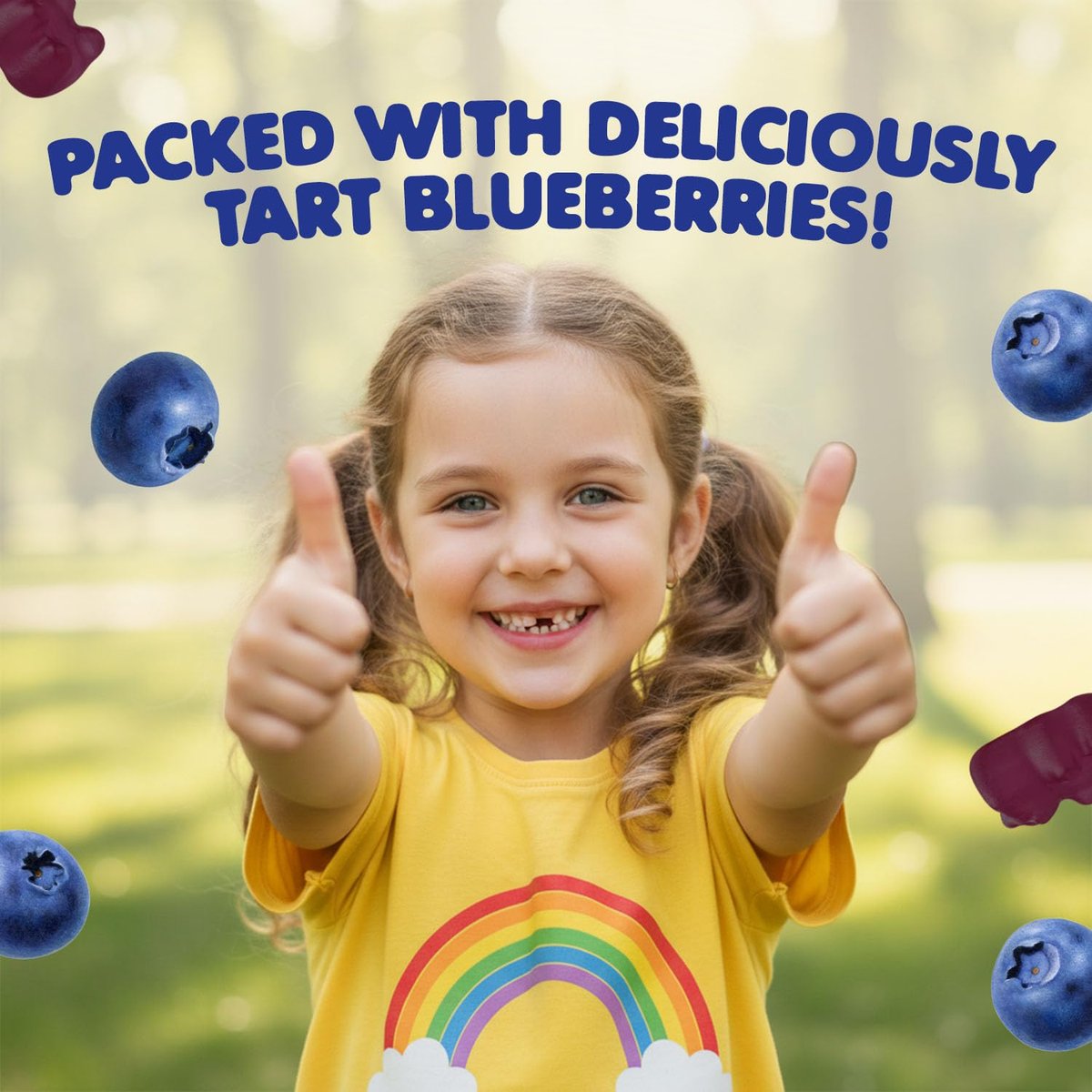 DR. MORITZ Zuckerfreie Beruhigende Magnesium-Gummibärchen für Kinder und Erwachsene - Nicht-GMO Magnesiumcitrat-Gummibärchen - Blaubeergeschmack - 2er-Pack (60 Stück)