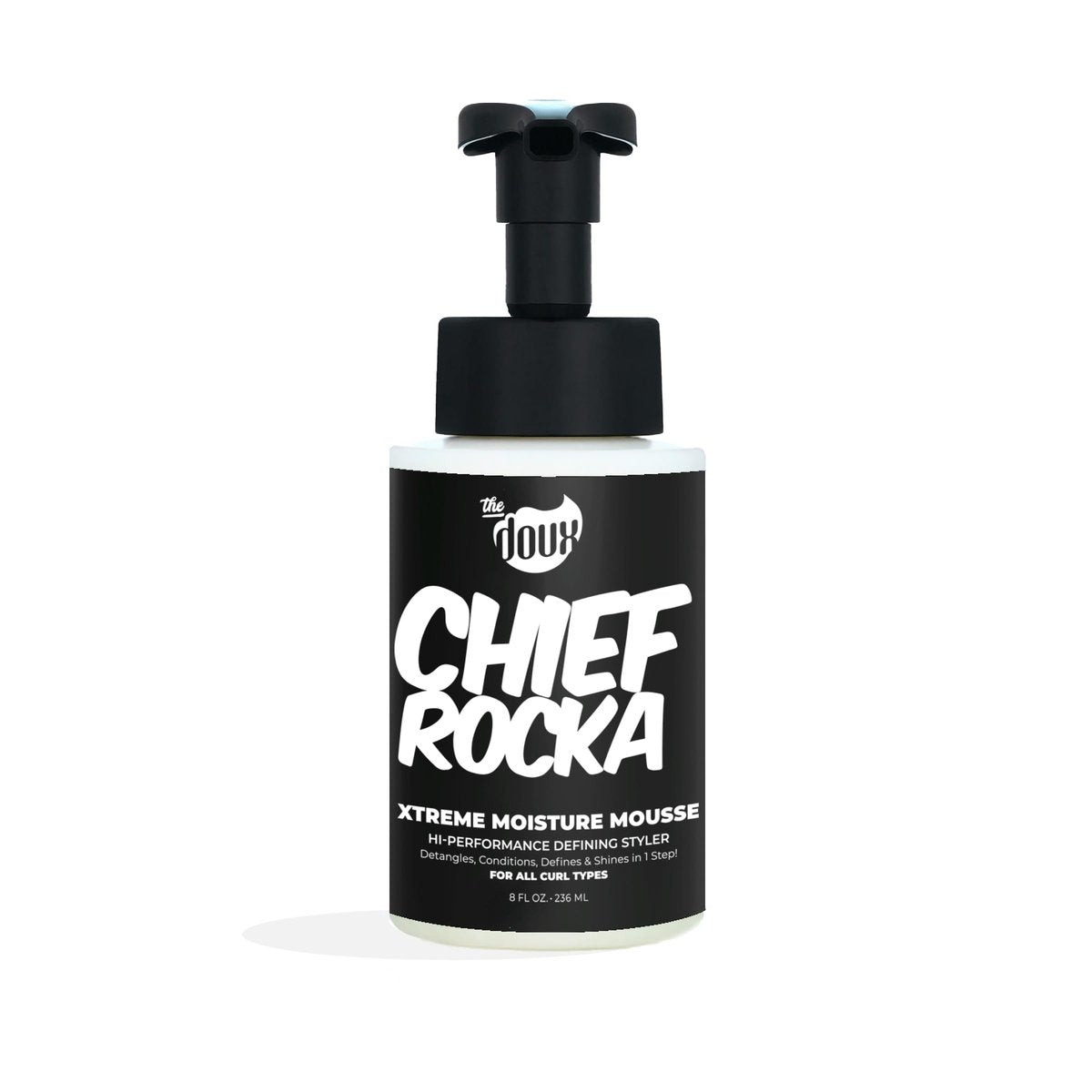 Chief Rocka Xtreme Moisture Mousse für lockiges Haar – Locken definierende Haarmousse mit langanhaltendem Halt, Frizz-Kontrolle & Glanz – Stylingschaum für welliges, lockiges und natürliches Haar, 237 ml