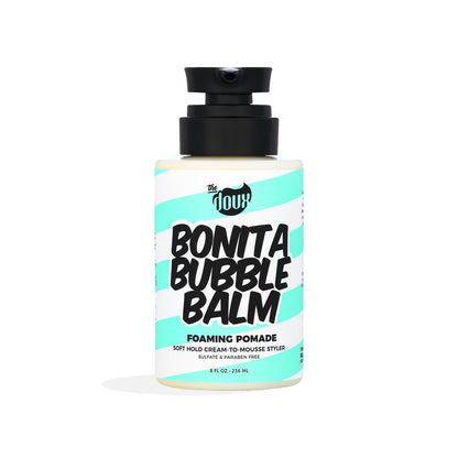 Bonita Bubble Balm Foaming Pomade – Cremig-schäumende Styling-Pomade für Locken, Wellen & natürliche Looks – Leichte Haarmousse-Alternative mit Glanz, Frizz-Kontrolle & Definition, 237 ml