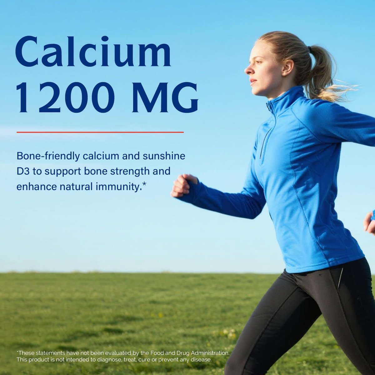 Innate Vitality Calcium 1200 mg mit Vitamin D3, 5000 IE Vitamin D3, absorbierbares Calciumpräparat, Non-GMO, glutenfrei, für Knochen und Immunsystem, 90 Tabletten