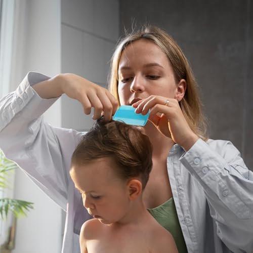 DEBETOOL Cradle Cap Bürsten- und Kamm-Set mit Babyhaarbürste – 3-teiliges Holz-Babybürsten-Set für Neugeborene und Säuglinge