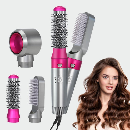 PENUIO Air Sculpt 3-in-1 Haarbürsten-Föhn-Set – Heißluftbürste mit 3 Aufsätzen zum Locken, Volumen und Glätten – Salon-Blowout-Styler für seidiges, frizzfreies Haar – inkl. ALCI-Sicherheitsstecker