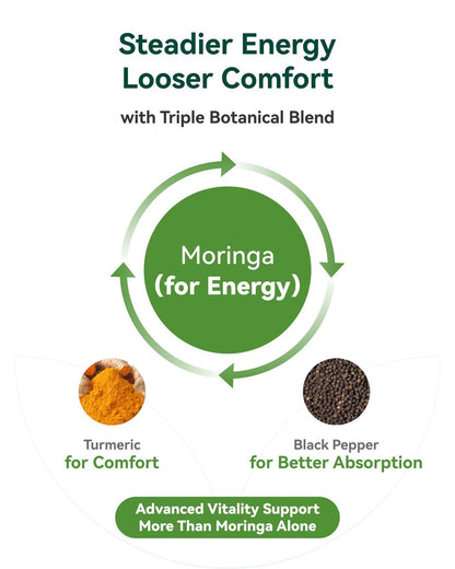 Inner Brightness Moringa Kapseln 1000 mg pro Portion – 10:1 Moringa Blattextrakt Grünes Superfood für Energie & Immunsystem – Vegan, Nicht-GVO, 60 Kapseln, Hergestellt in den USA