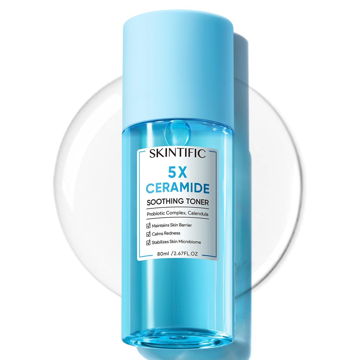 SKINTIFIC 5X Ceramide Soothing Toner – Hydratisierender Gesichtstoner zur Reparatur der Hautbarriere, beruhigt Rötungen, mit Probiotika & Ringelblume für empfindliche & trockene Haut, alkoholfrei, tierversuchsfrei, vegan