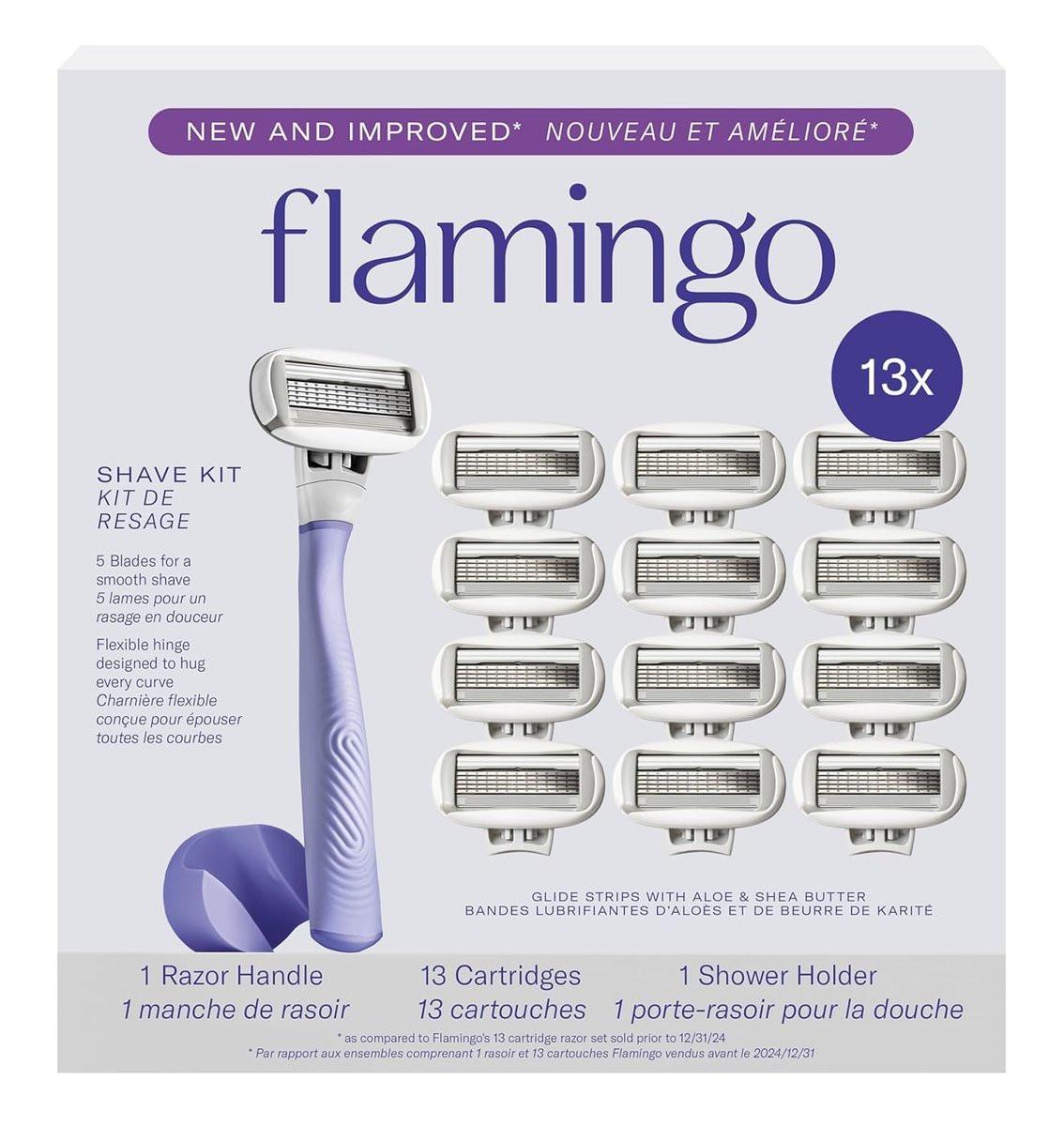 Flamingo Damenrasierer mit 5 Klingen – Lilac