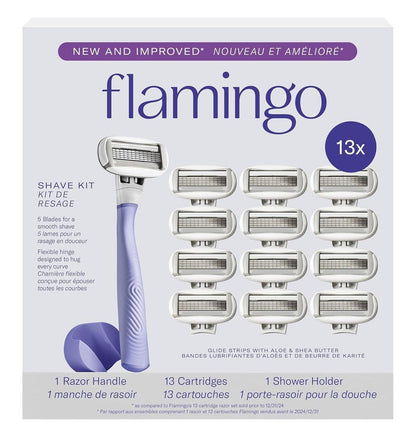Flamingo Damenrasierer mit 5 Klingen – Lilac