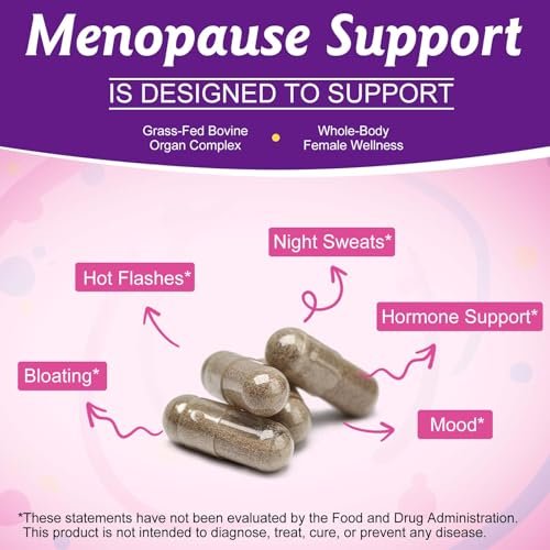 newseel Rinderleber-Organpräparat für Frauen, natürliche grasgefütterte Rinderleberkapseln, unterstützt hormonelles Gleichgewicht, Menstruation, Immunsystem, Haut, Kollagen, B12, Energie & Wohlbefinden - 60 Kapseln