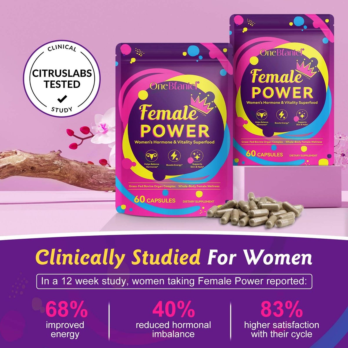 newseel Rinderleber-Organpräparat für Frauen, natürliche grasgefütterte Rinderleberkapseln, unterstützt hormonelles Gleichgewicht, Menstruation, Immunsystem, Haut, Kollagen, B12, Energie & Wohlbefinden - 60 Kapseln