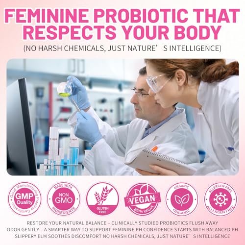 Boasi Frauen Probiotika Ulmenrinde Gummies – Saftiges PH-Gleichgewicht, Vaginale Weibliche Probiotika Ananas Gummies für Verdauungs- und Immunsystem